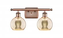 Innovations Lighting 516-2W-AC-G128-6 - Athens - 2 Light - 16 inch - Antique Copper - Bath Vanity Light