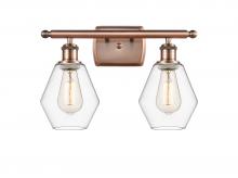 Innovations Lighting 516-2W-AC-G652-6 - Cindyrella - 2 Light - 16 inch - Antique Copper - Bath Vanity Light