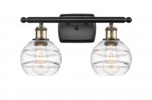 Innovations Lighting 516-2W-BAB-G556-6CL - Rochester - 2 Light - 16 inch - Black Antique Brass - Bath Vanity Light