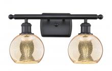 Innovations Lighting 516-2W-BK-G128-6 - Athens - 2 Light - 16 inch - Matte Black - Bath Vanity Light