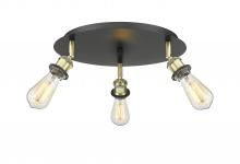 Innovations Lighting 516-3C-BAB - Ballston - 3 Light - 12 inch - Black Antique Brass - Flush Mount