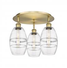Innovations Lighting 516-3C-BB-G557-6CL - Vaz - 3 Light - 18 inch - Brushed Brass - Flush Mount