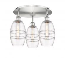 Innovations Lighting 516-3C-SN-G557-6CL - Vaz - 3 Light - 18 inch - Satin Nickel - Flush Mount