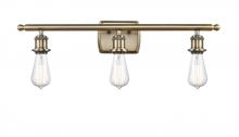 Innovations Lighting 516-3W-AB - Bare Bulb - 3 Light - 26 inch - Antique Brass - Bath Vanity Light
