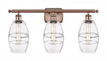Innovations Lighting 516-3W-AC-G557-6CL - Vaz - 3 Light - 26 inch - Antique Copper - Bath Vanity Light