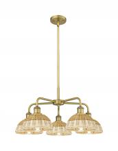 Innovations Lighting 516-5CR-BB-NBD2-75-NAT - Bristol Natural II - 5 Light - 26 inch - Brushed Brass - Stem hung - Chandelier