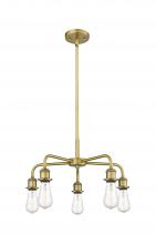 Innovations Lighting 516-5CR-BB - Ballston - 5 Light - 18 inch - Brushed Brass - Chandelier