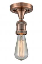 Innovations Lighting 517-1C-AC-LED - Bare Bulb - 1 Light - 5 inch - Antique Copper - Semi-Flush Mount
