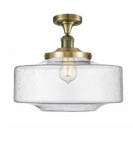 Innovations Lighting 517-1CH-AB-G694-16 - Bridgeton - 1 Light - 16 inch - Antique Brass - Semi-Flush Mount