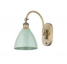 Innovations Lighting 518-1W-BB-MBD-75-SF - Plymouth - 1 Light - 8 inch - Brushed Brass - Adjustable Swing Arm