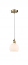 Innovations Lighting 616-1P-AB-G121-6-LED - Athens - 1 Light - 6 inch - Antique Brass - Cord hung - Mini Pendant