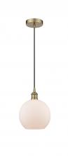Innovations Lighting 616-1P-AB-G121-8-LED - Athens - 1 Light - 8 inch - Antique Brass - Cord hung - Mini Pendant