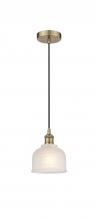 Innovations Lighting 616-1P-AB-G411-LED - Dayton - 1 Light - 6 inch - Antique Brass - Cord hung - Mini Pendant