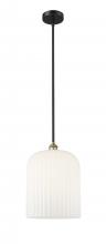 Innovations Lighting 616-1S-BAB-G559-12GWH - Bridal Veil - 1 Light - 5 inch - Black Antique Brass - Cord hung - Mini Pendant