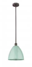 Innovations Lighting 616-1S-OB-MBD-12-SF - Plymouth - 1 Light - 12 inch - Oil Rubbed Bronze - Cord hung - Mini Pendant