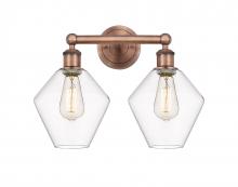 Innovations Lighting 616-2W-AC-G652-8 - Cindyrella - 2 Light - 17 inch - Antique Copper - Bath Vanity Light