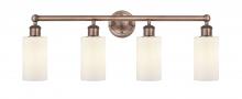 Innovations Lighting 616-4W-AC-G801 - Clymer - 4 Light - 31 inch - Antique Copper - Bath Vanity Light