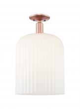 Innovations Lighting 716-1C-AC-G559-12GWH - Bridal Veil - 1 Light - 12 inch - Antique Copper - Semi-Flush Mount