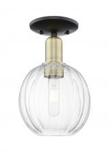 Innovations Lighting 716-1C-BAB-G458-7CL - Preston Globe - 1 Light - 6 inch - Black Antique Brass - Semi-Flush Mount