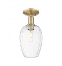 Innovations Lighting 716-1C-CB-G457-6CL - Preston Flute - 1 Light - 6 inch - Champagne Bronze - Semi-Flush Mount