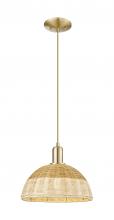 Innovations Lighting 716-1P-CB-NBD2-12-NAT - Natural Ballston Dome - 1 Light - 6 inch - Brushed Champagne Bronze - Cord hung - Mini Pendant