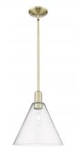 Innovations Lighting 716-1S-AB-GBC-124 - Berkshire Glass - 1 Light - 12 inch - Antique Brass - Stem hung - Mini Pendant