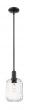 Innovations Lighting 716-1S-BK-G460-7CL - Preston Cylinder - 1 Light - 6 inch - Matte Black - Mini Pendant