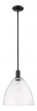 Innovations Lighting 716-1S-BK-GBD-122 - Bristol - 1 Light - 12 inch - Matte Black - Stem hung - Mini Pendant