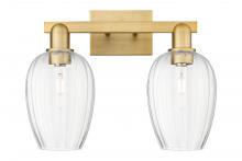 Innovations Lighting 716-2W-BB-G457-6CL - Preston Flute - 2 Light - 16 inch - Brushed Brass - Bath Vanity Light