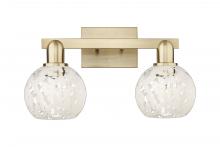 Innovations Lighting 716-2W-CB-G1216-6WM - White Mouchette - 2 Light - 17 inch - Champagne Bronze - Bath Vanity Light