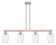 Innovations Lighting 716-4I-AC-G457-6CL - Preston Flute - 4 Light - 48 inch - Antique Copper - Cord hung - Island Light