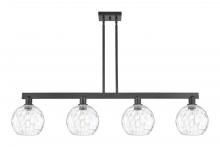Innovations Lighting 716-4I-BK-G1215-8 - Athens Water Glass - 4 Light - 51 inch - Matte Black - Stem hung - Island Light