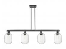 Innovations Lighting 716-4I-BK-G460-7CL - Preston Cylinder - 4 Light - 48 inch - Matte Black - Cord hung - Island Light