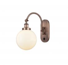 Innovations Lighting 918-1W-AC-G201-8 - Beacon - 1 Light - 8 inch - Antique Copper - Adjustable Swing Arm