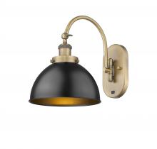 Innovations Lighting 918-1W-BB-MFD-10-BK - Ballston Urban - 1 Light - 10 inch - Brushed Brass - Adjustable Swing Arm