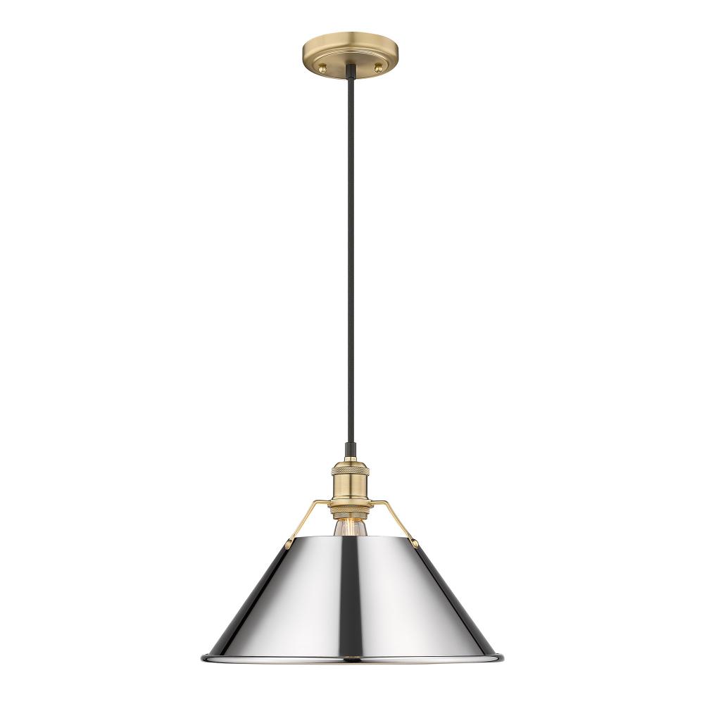 Orwell 14&#34; Wide Large Pendant in Brushed Champagne Bronze with Chrome