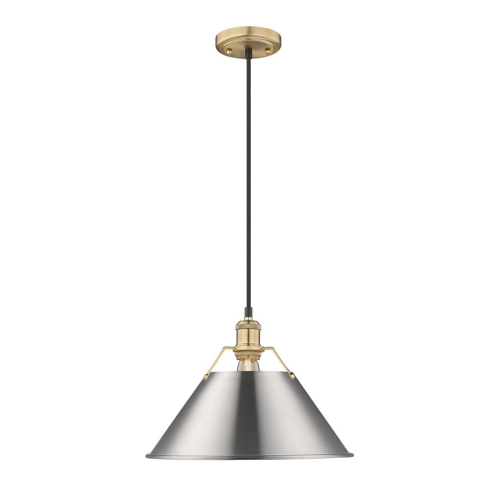 Orwell 14&#34; Wide Large Pendant in Brushed Champagne Bronze with Pewter
