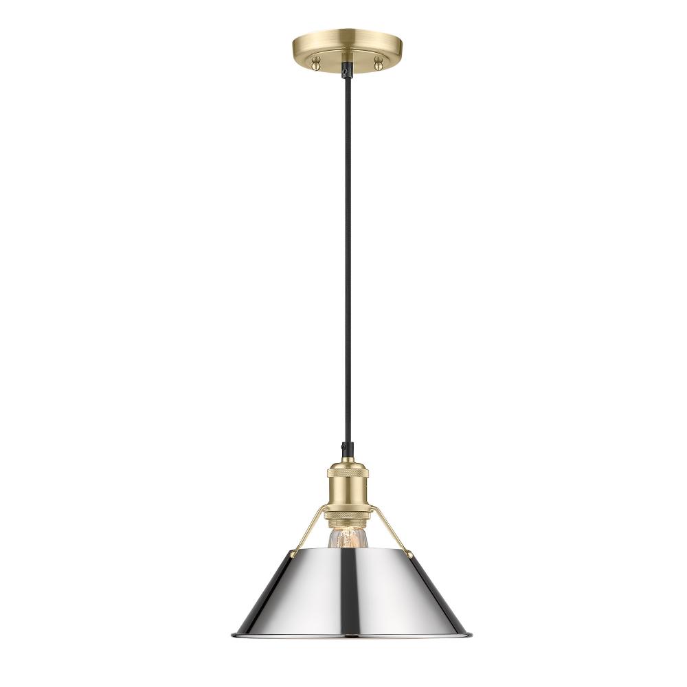 Orwell 10&#34; Wide Medium Pendant in Brushed Champagne Bronze with Chrome