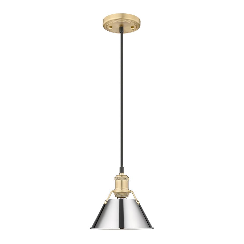 Orwell 7.5&#34; Wide Small Pendant in Brushed Champagne Bronze with Chrome