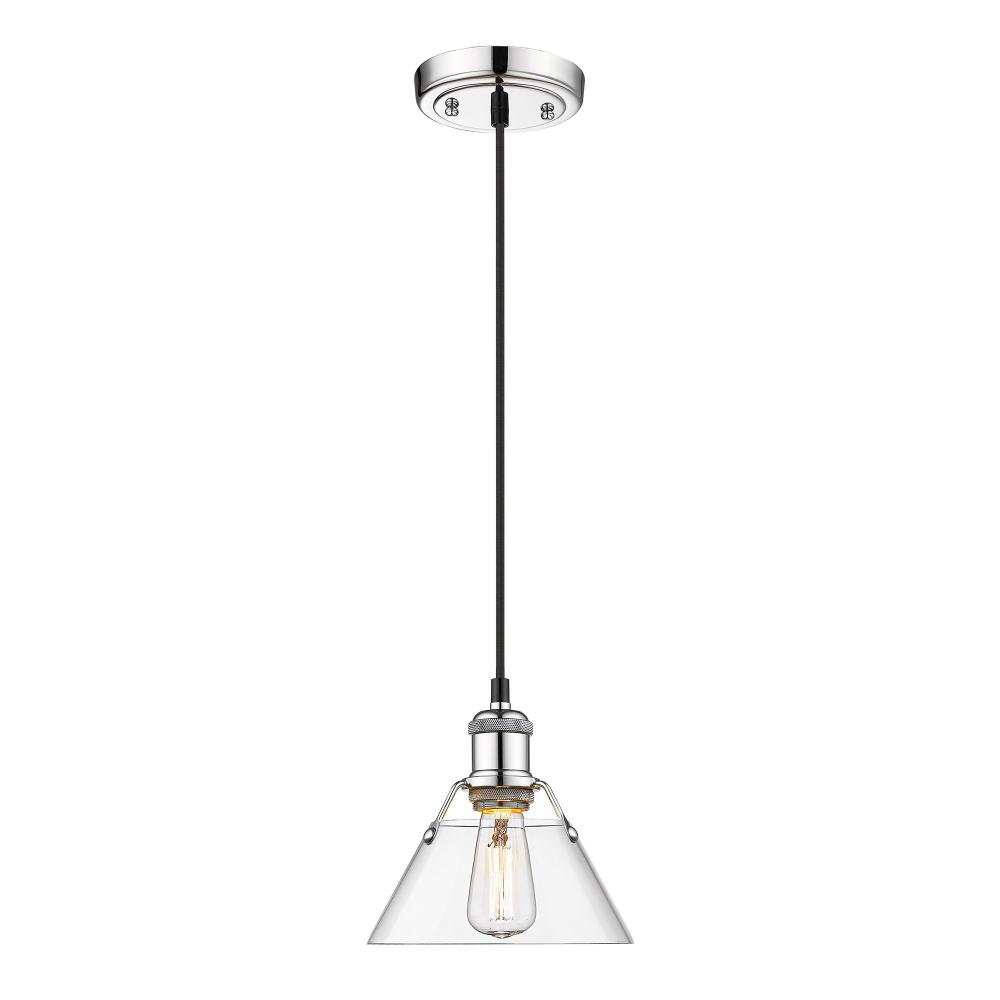 Orwell 7.5&#34; Wide Small Pendant in Chrome with Clear Glass