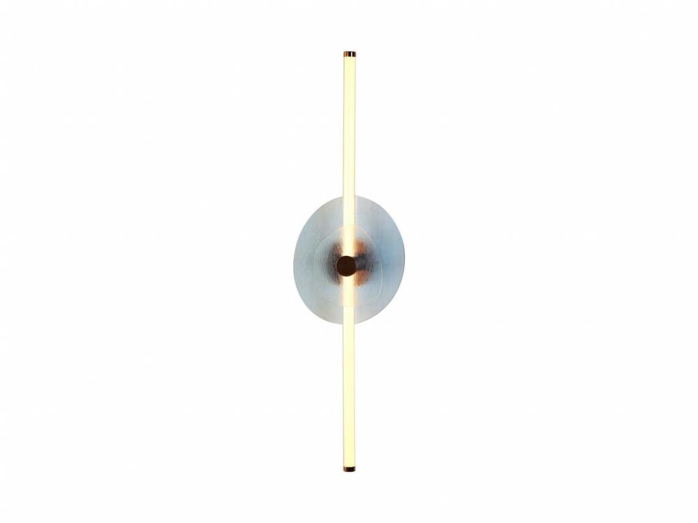 Colorella LED 39&#34; Wall Sconce in Rose Gold with Hammered Blue Shade