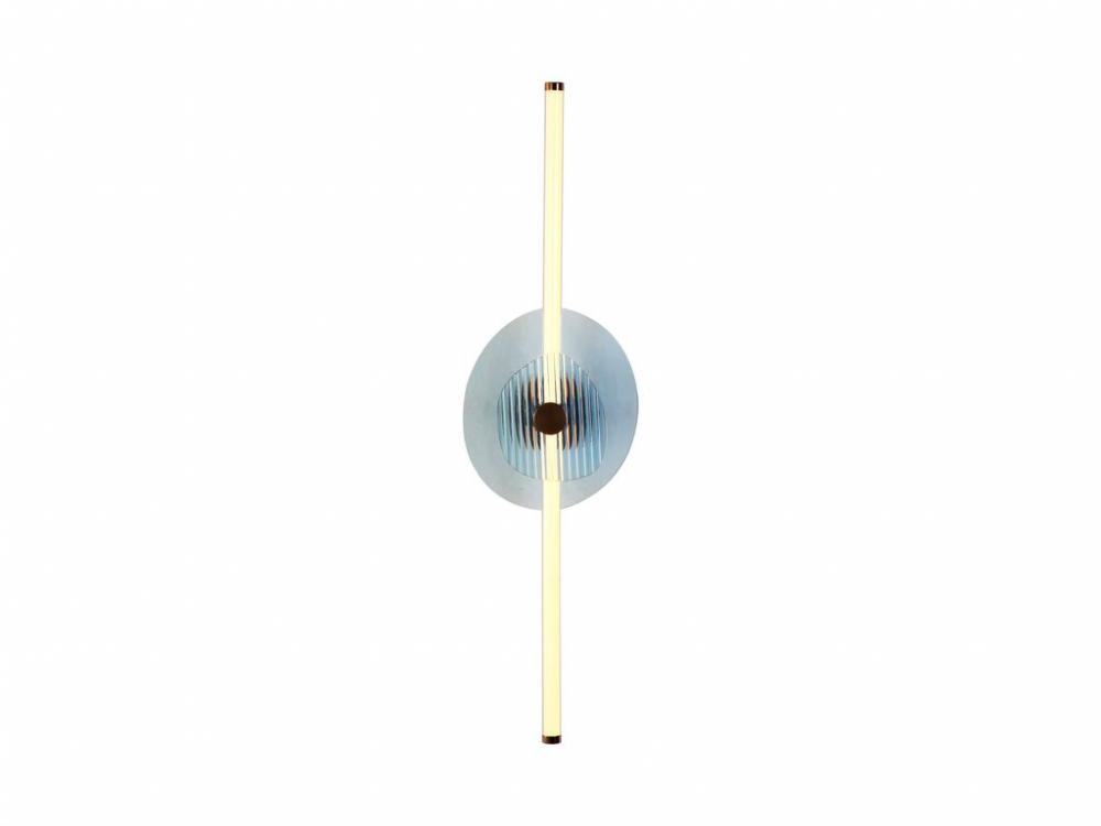 Colorella LED 39&#34; Wall Sconce in Rose Gold with Hammered Blue Shade