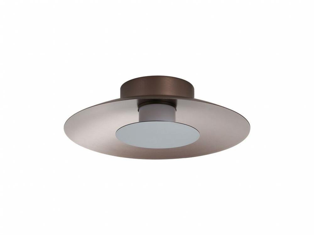 Luma LED Flush Mount - 12&#34; in Coffee Silver with Graphite Shade