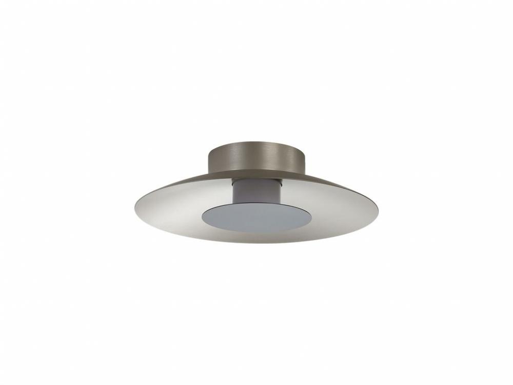 Luma LED Flush Mount - 12&#34; in Sand Nickel with Graphite Shade