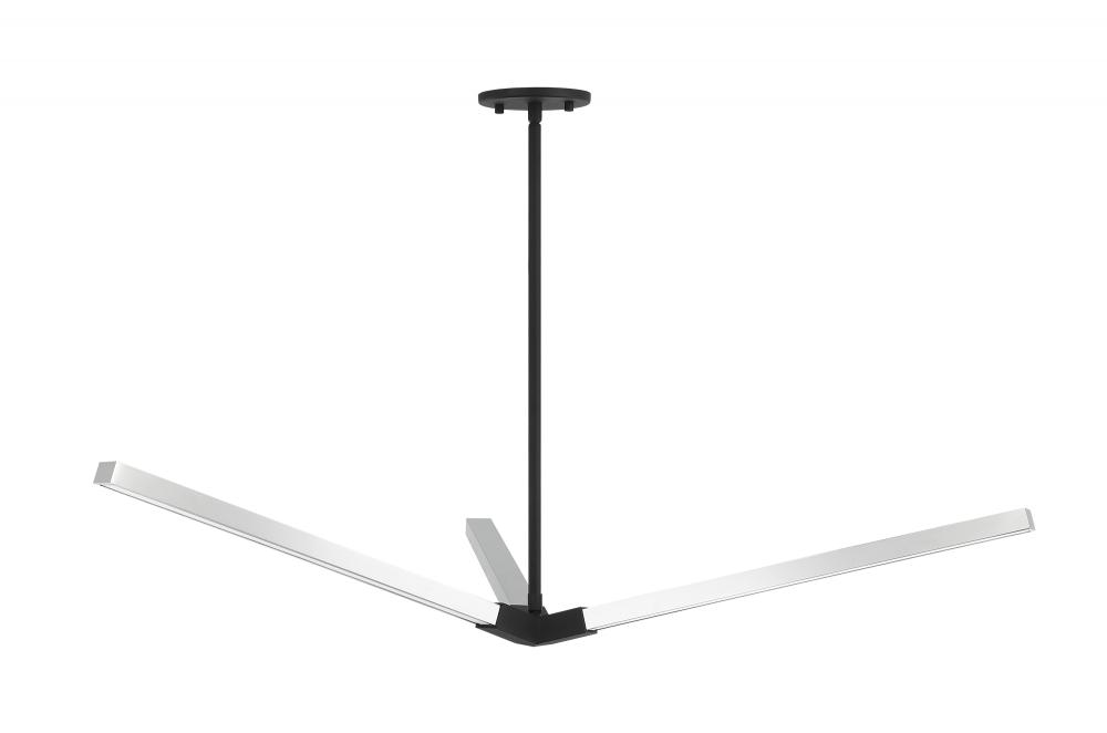 Asterisk Matte Black + Chrome Pendant