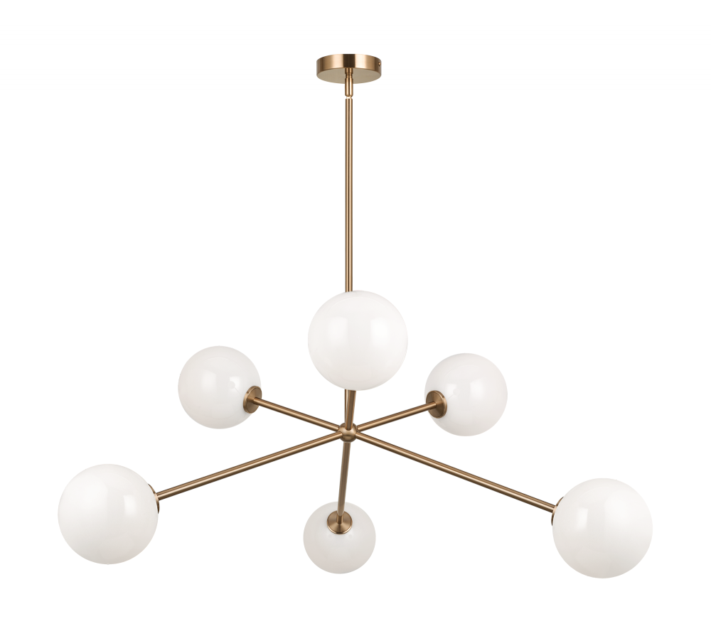 Novo Aged Gold Brass Chandelier