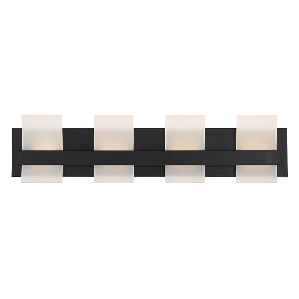 CAMBRIDGE,4LT LED BATHBAR, BLK