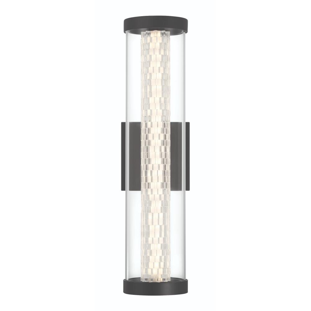 Savron 1 Light LED 18&#34; Outdoor Sconce in Black