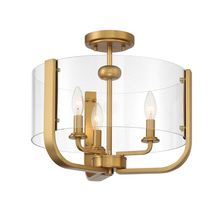 Eurofase USA Inc. 38156-014 - CAMPISI,3LT SEMIFLUSH,BRASS