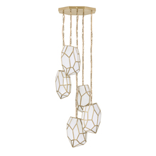 Eurofase USA Inc. 46465-016 - HEERA, 5LT CHANDELIER, GOLD